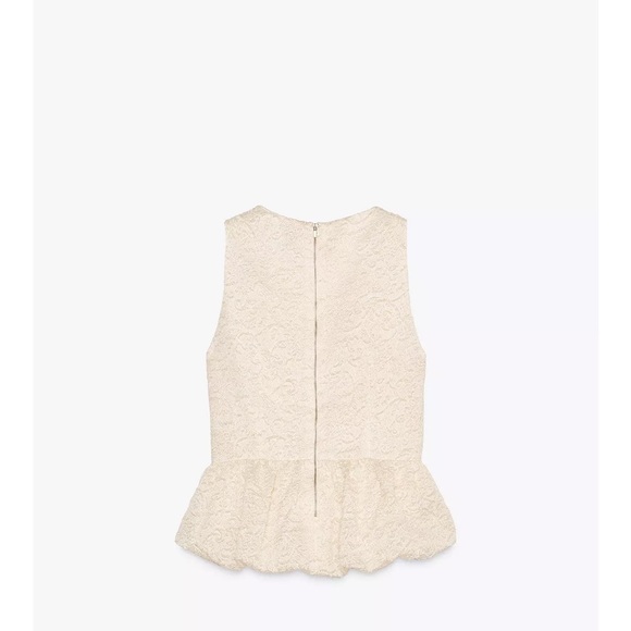 NWT ZARA TEXTURED PEPLUM TOP SIZE M 
🚨FIRM PRICE NO DISCOUNT - Picture 11 of 15